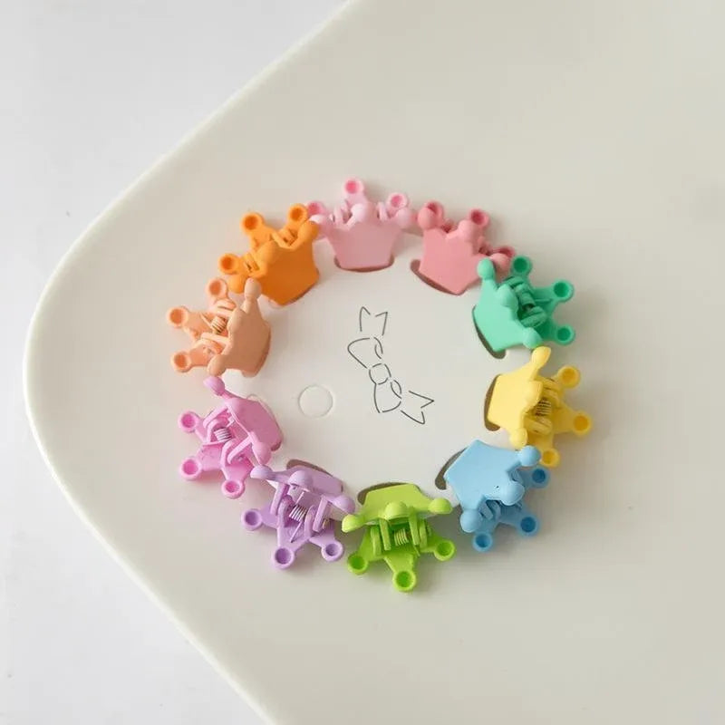 10PCS Mini Hair Clips Colourful Plastic Hair Clamps for Braiding and Styling - Tie