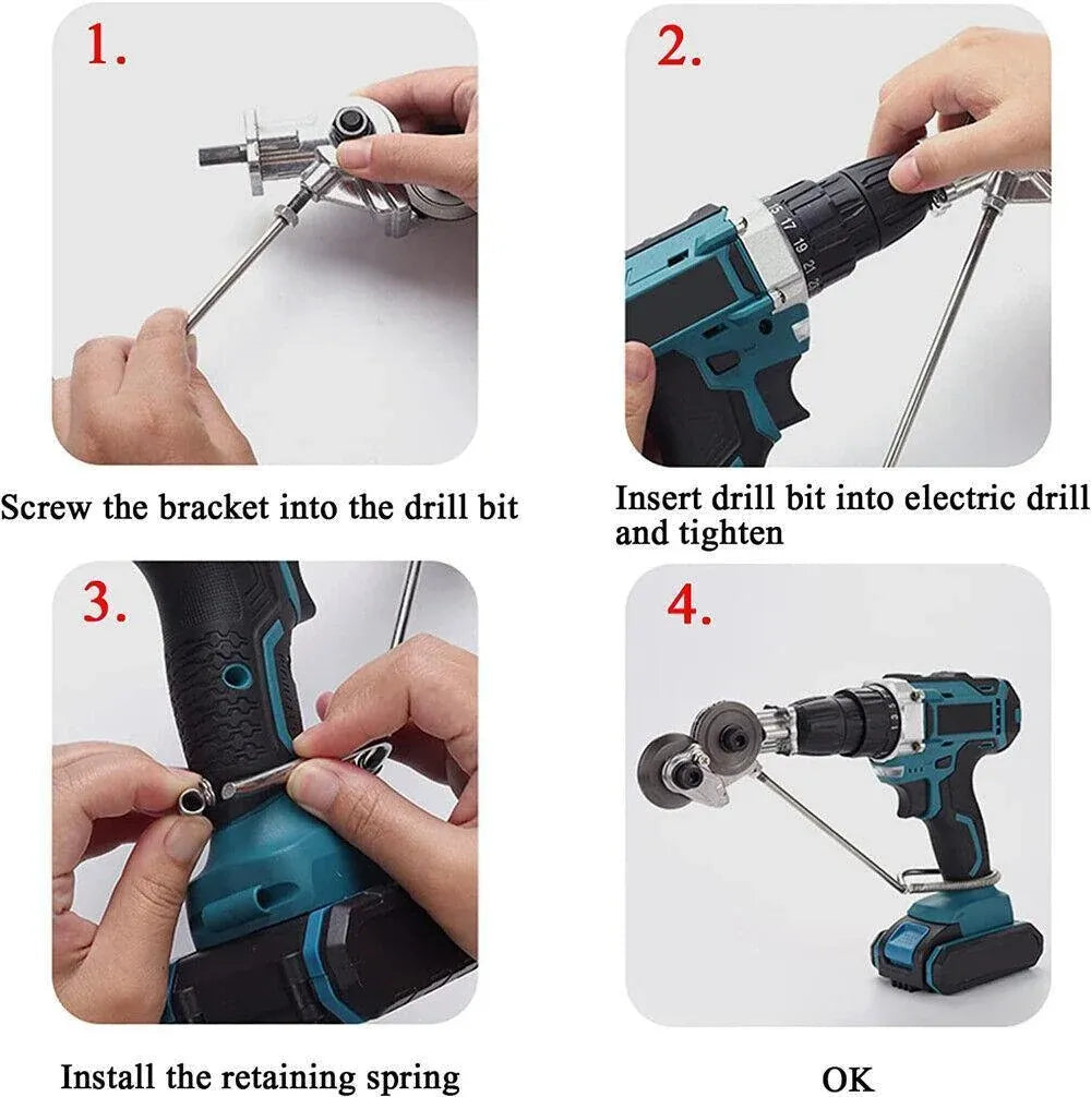 Electric Drill Plate Cutter Sheet Metal Nibbler Precise Cutting Shears Cutter