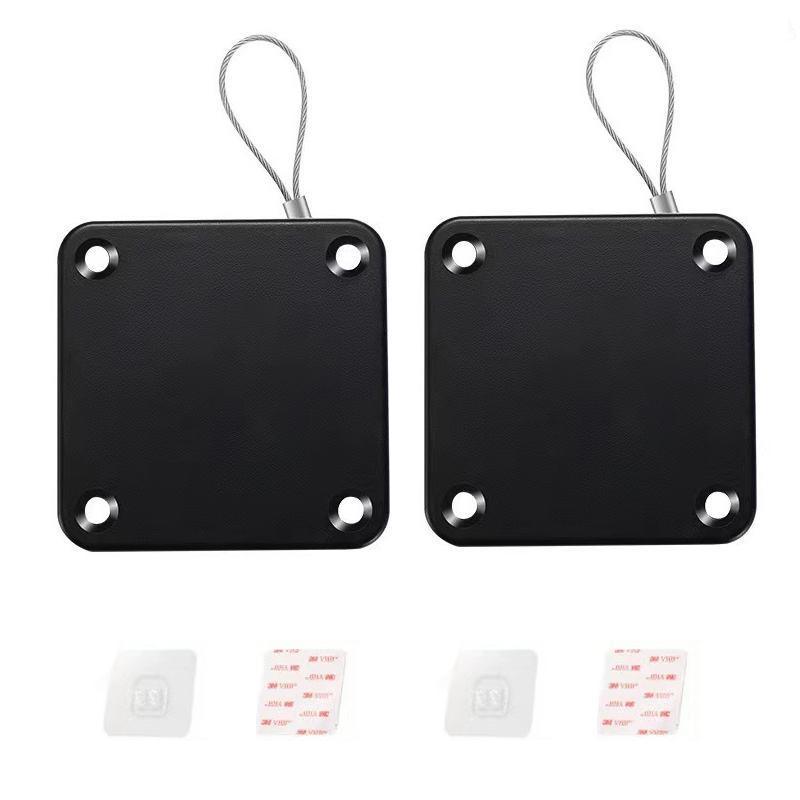 2x Punch-free Automatic Door Closer Sensor Auto for Home Kitchen Door Security - White