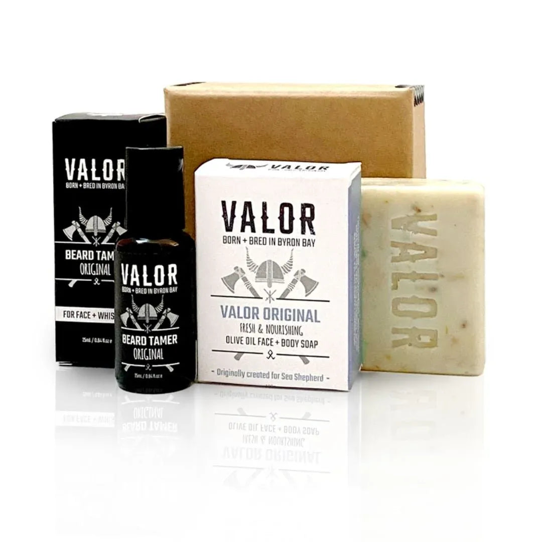 Tame Duo - Beard Tamer Firewood + Valor original Soap