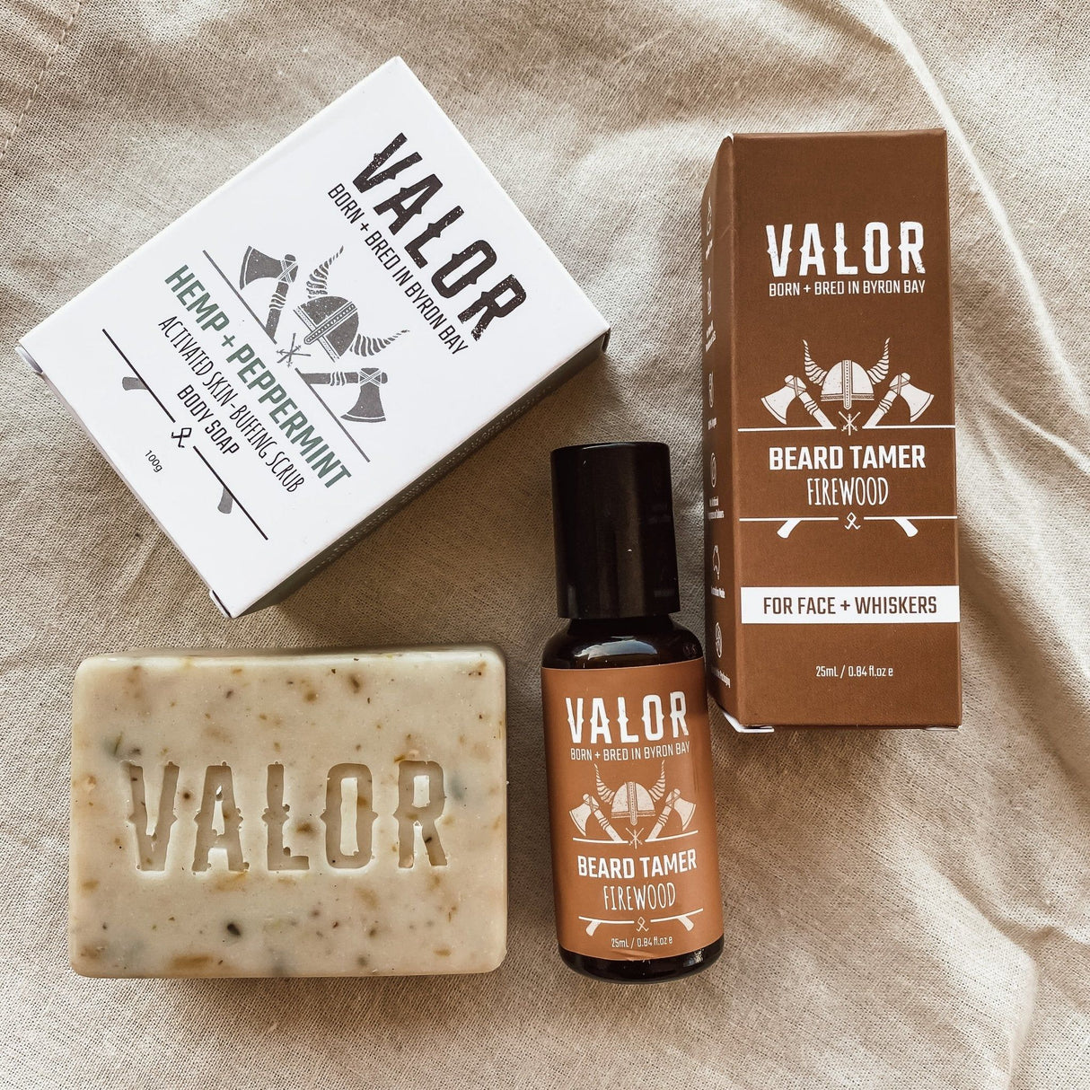 Tame Duo - Beard Tamer Firewood + Valor original Soap
