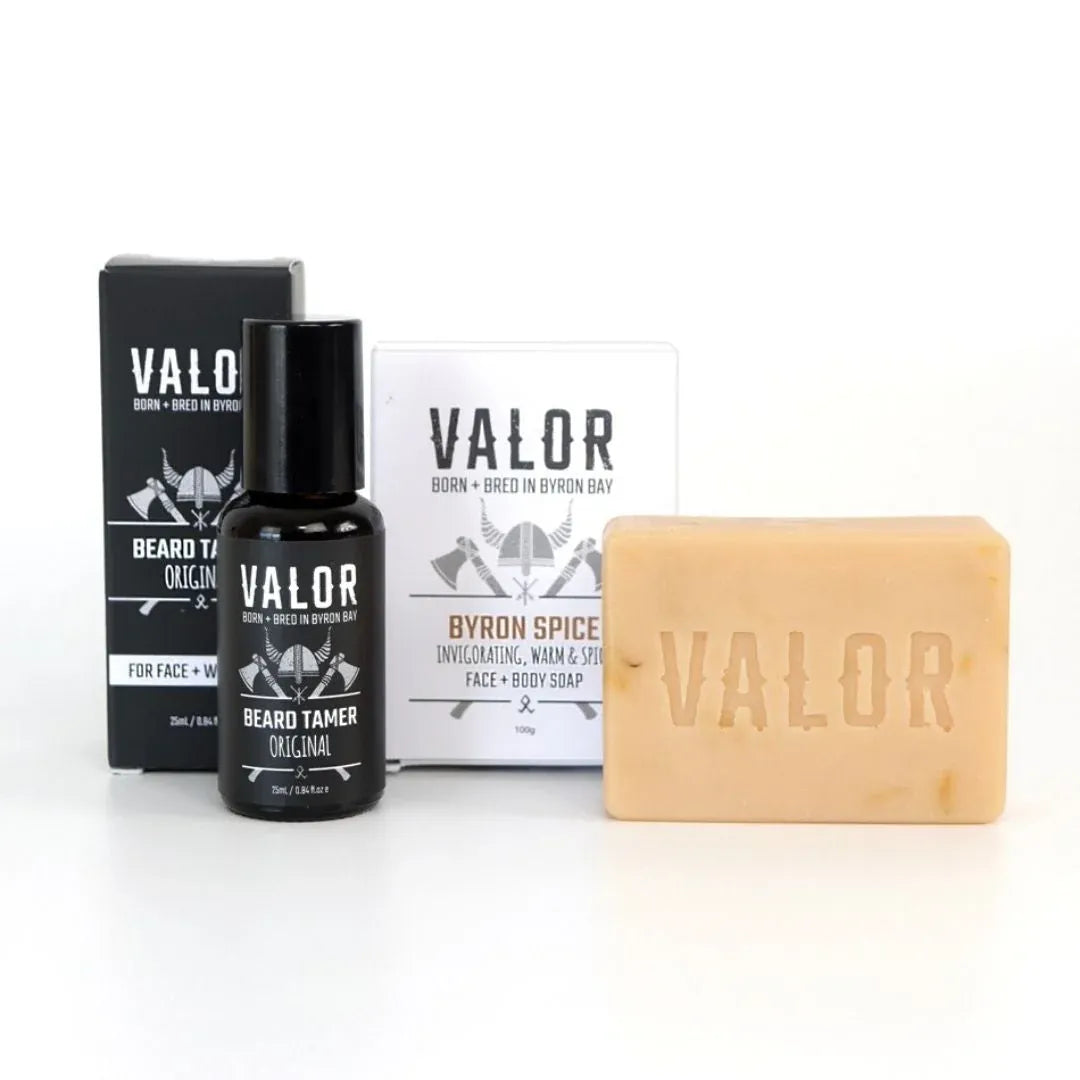 Tame Duo - Beard Tamer Firewood + Valor original Soap
