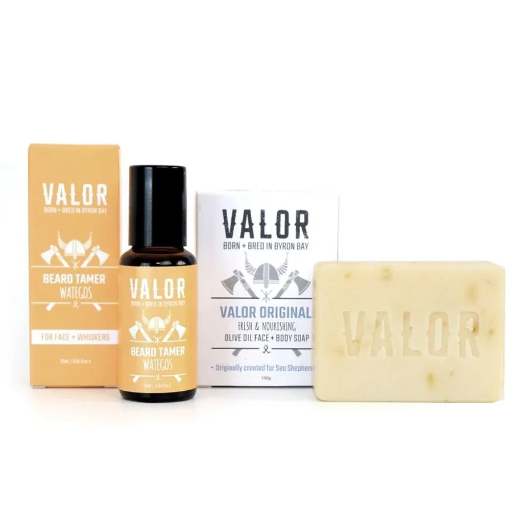 Tame Duo - Beard Tamer Firewood + Valor original Soap