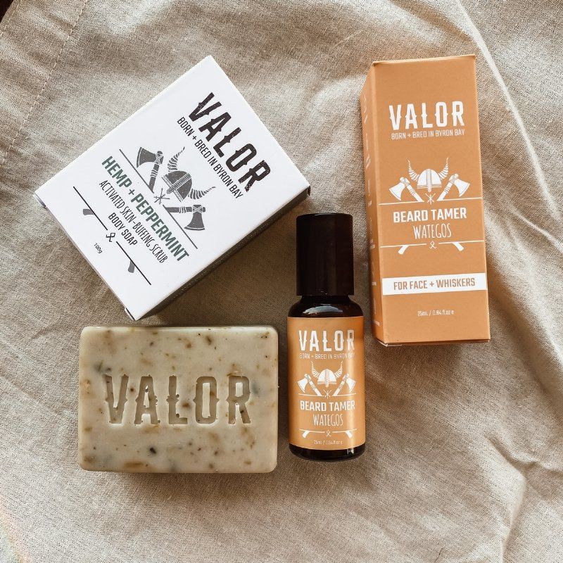 Tame Duo - Beard Tamer Firewood + Valor original Soap
