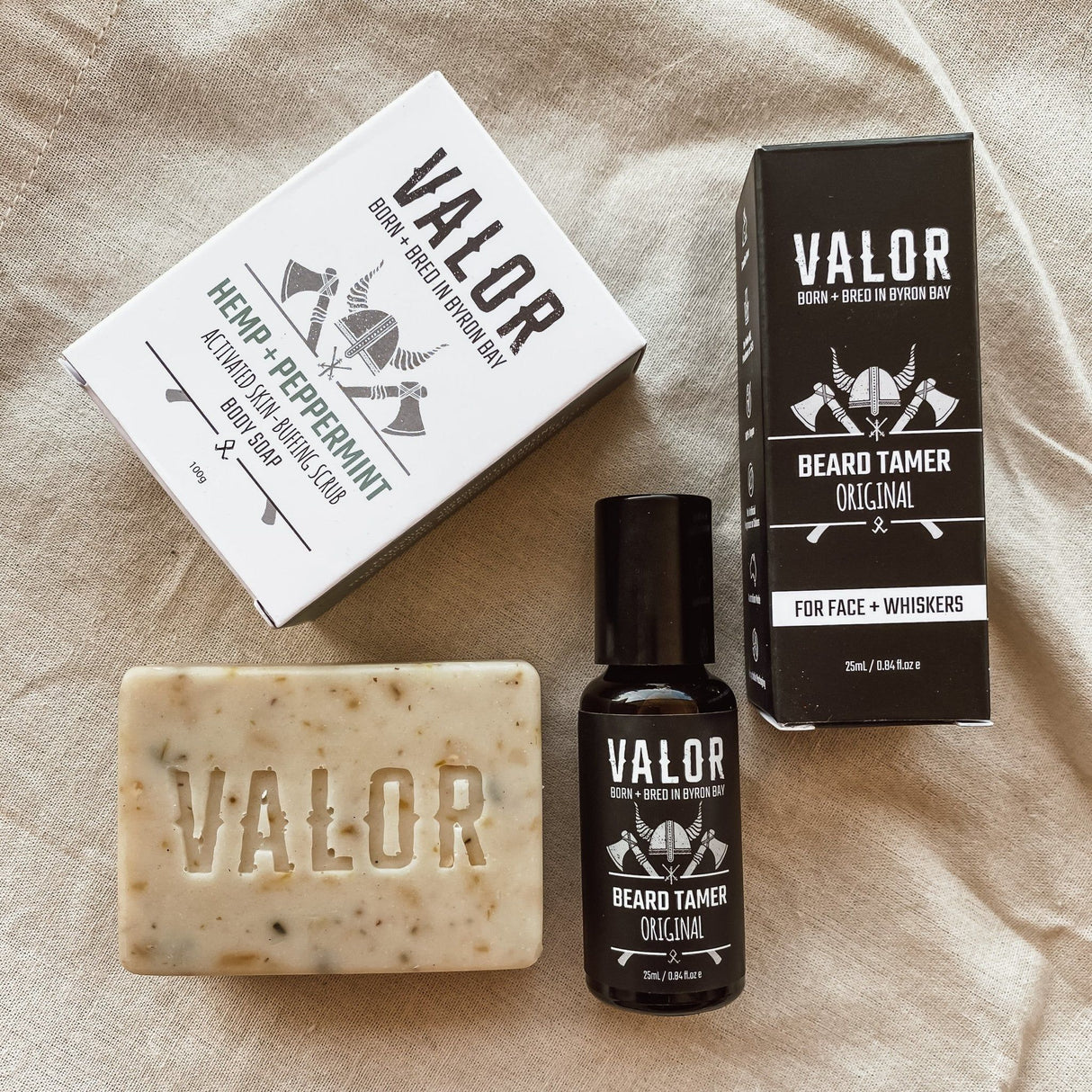 Tame Duo - Beard Tamer Firewood + Valor original Soap