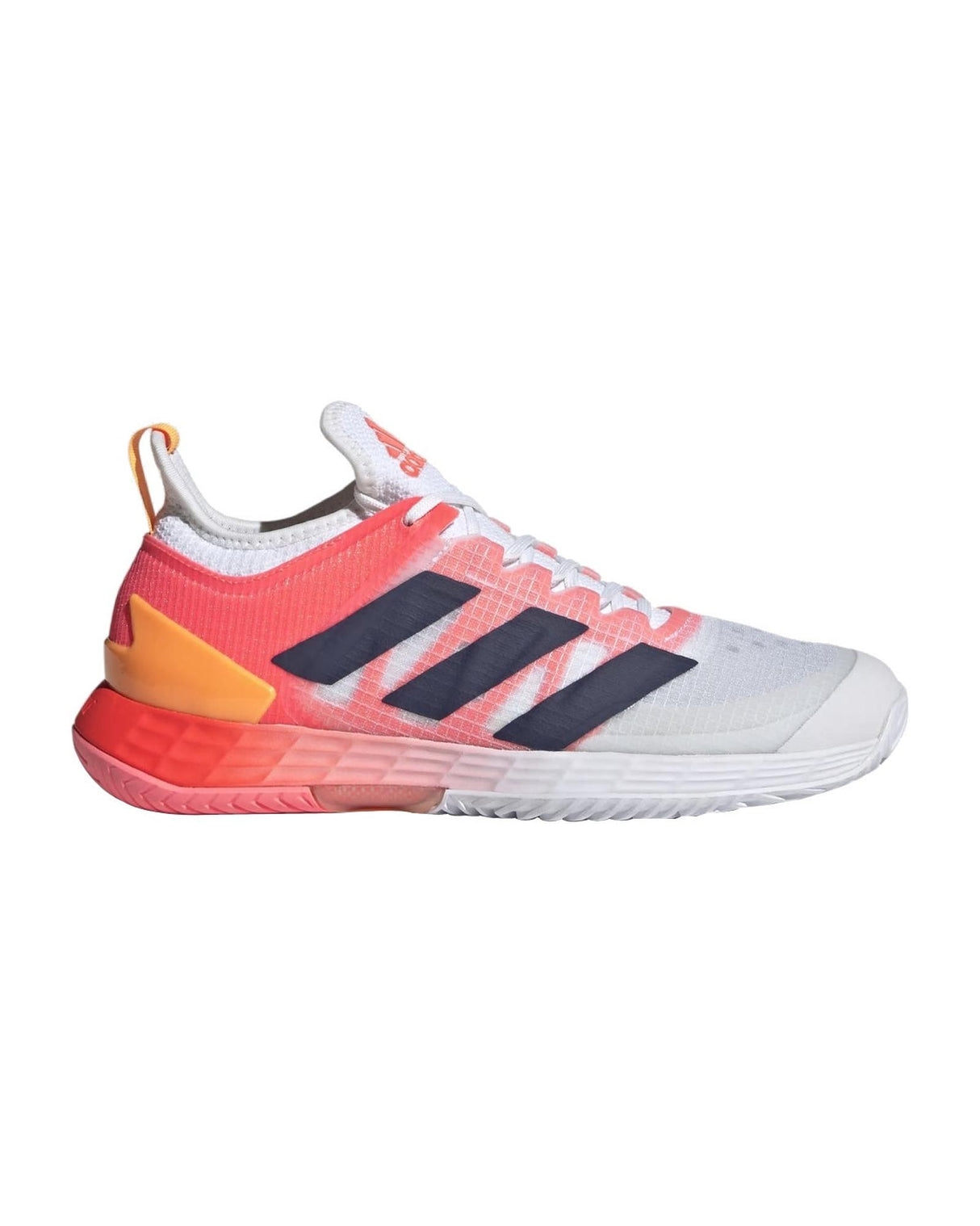 Adidas High-Performance Hard Court Sneakers with Adituff Protection in White Blue Rush Acid Red - Size 10 US