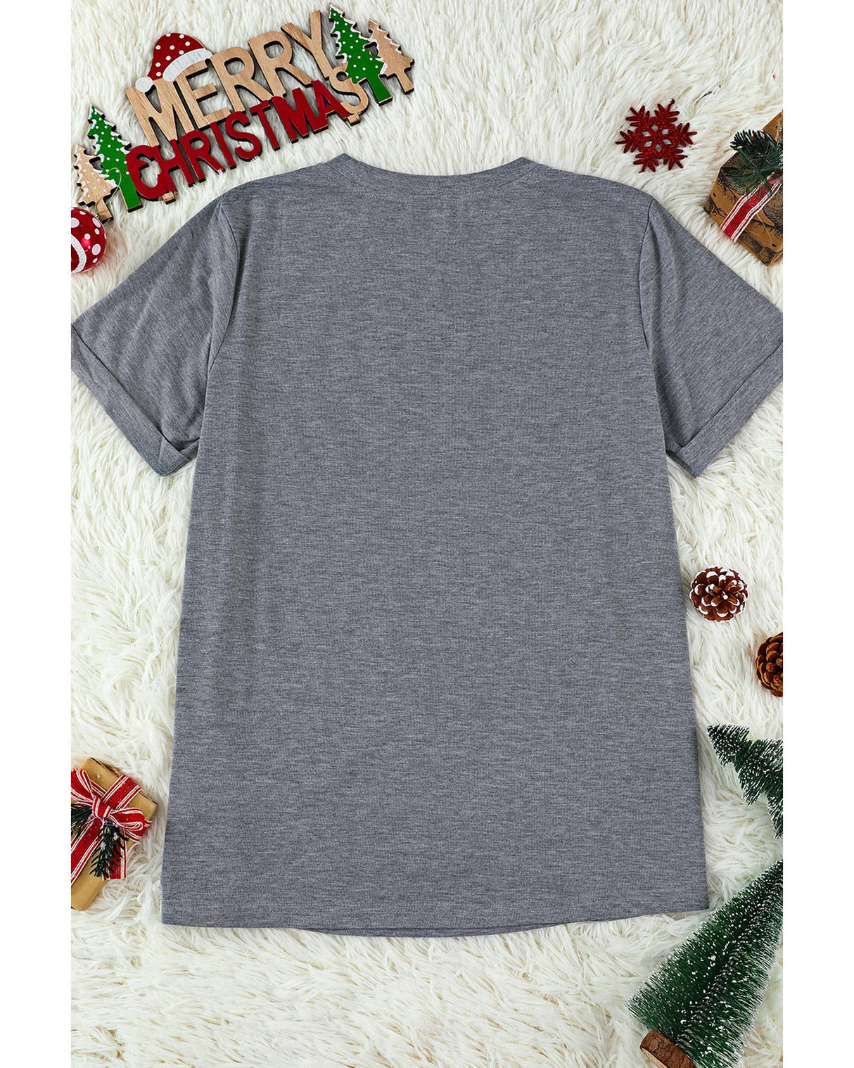 Azura Exchange Snowflake Christmas Tee with Santa Hat - Size S