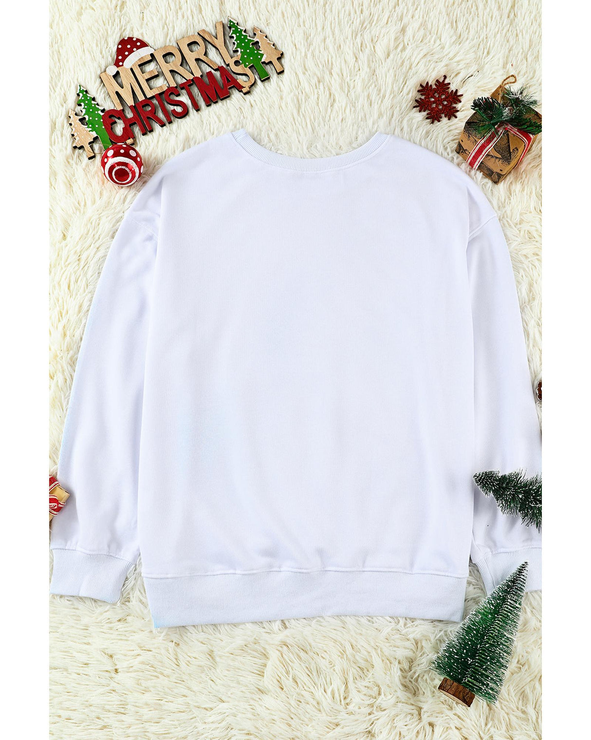 Azura Exchange Leopard Print Snowflake Crew Neck Sweatshirt - S