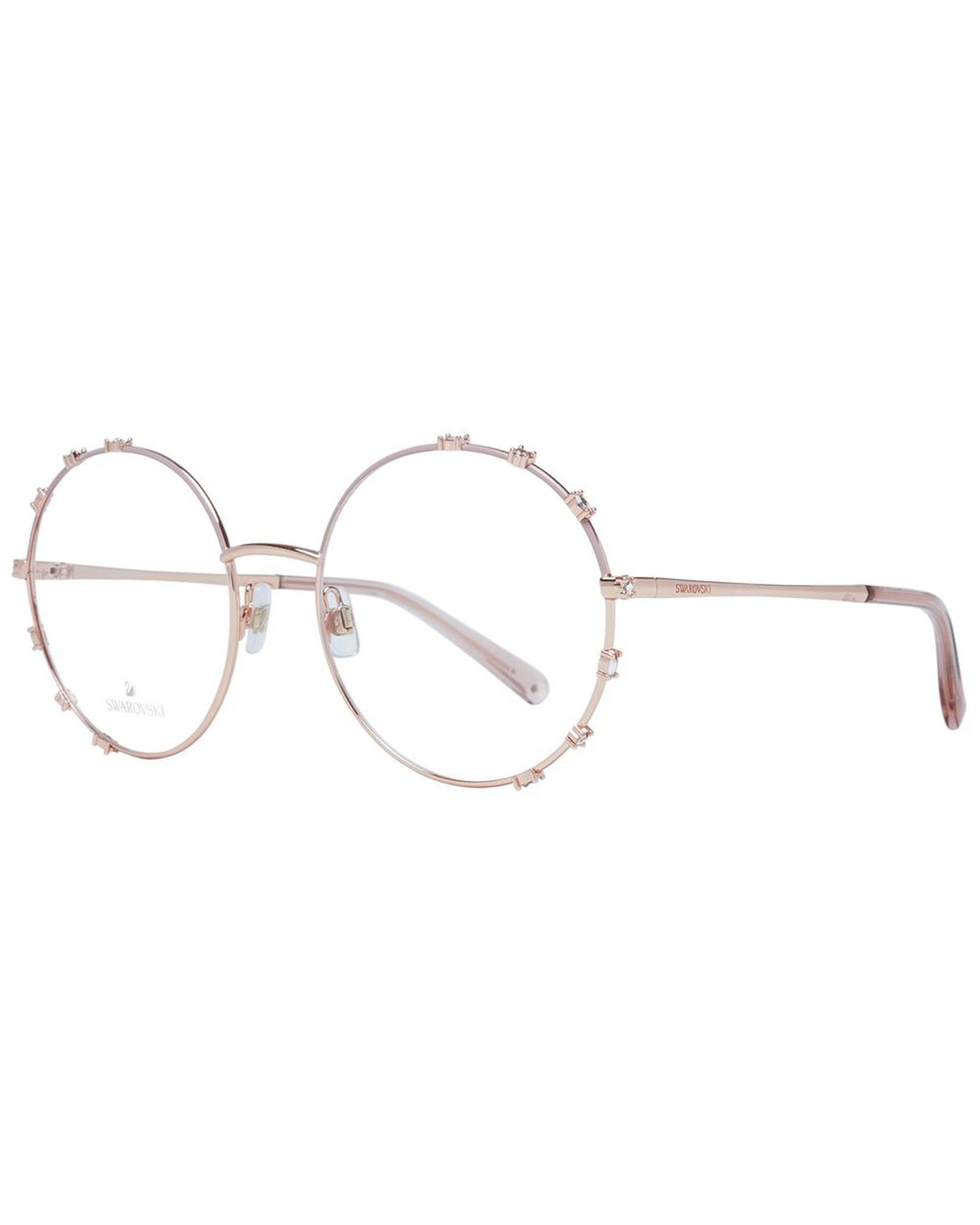 Swarovski Women's Round Pink Metal Optical Glasses - One Size