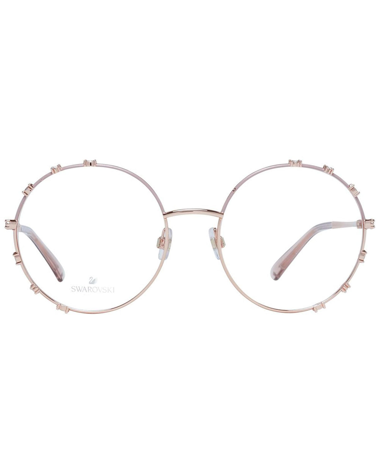 Swarovski Women's Round Pink Metal Optical Glasses - One Size