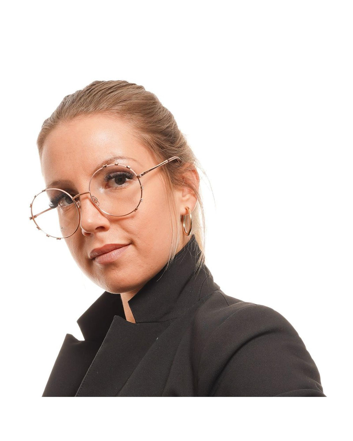 Swarovski Women's Round Pink Metal Optical Glasses - One Size