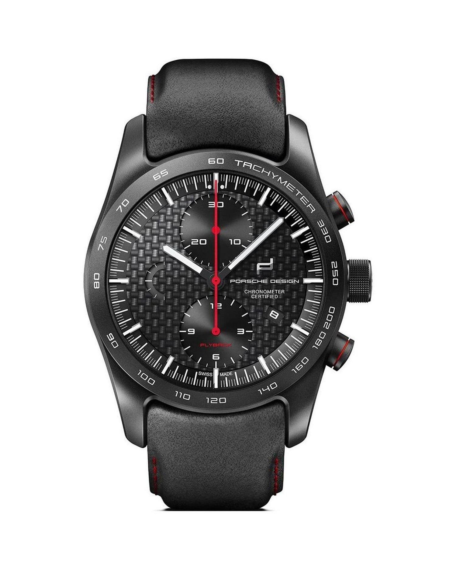 Porsche Design Men's Black Leather Watch - One Size