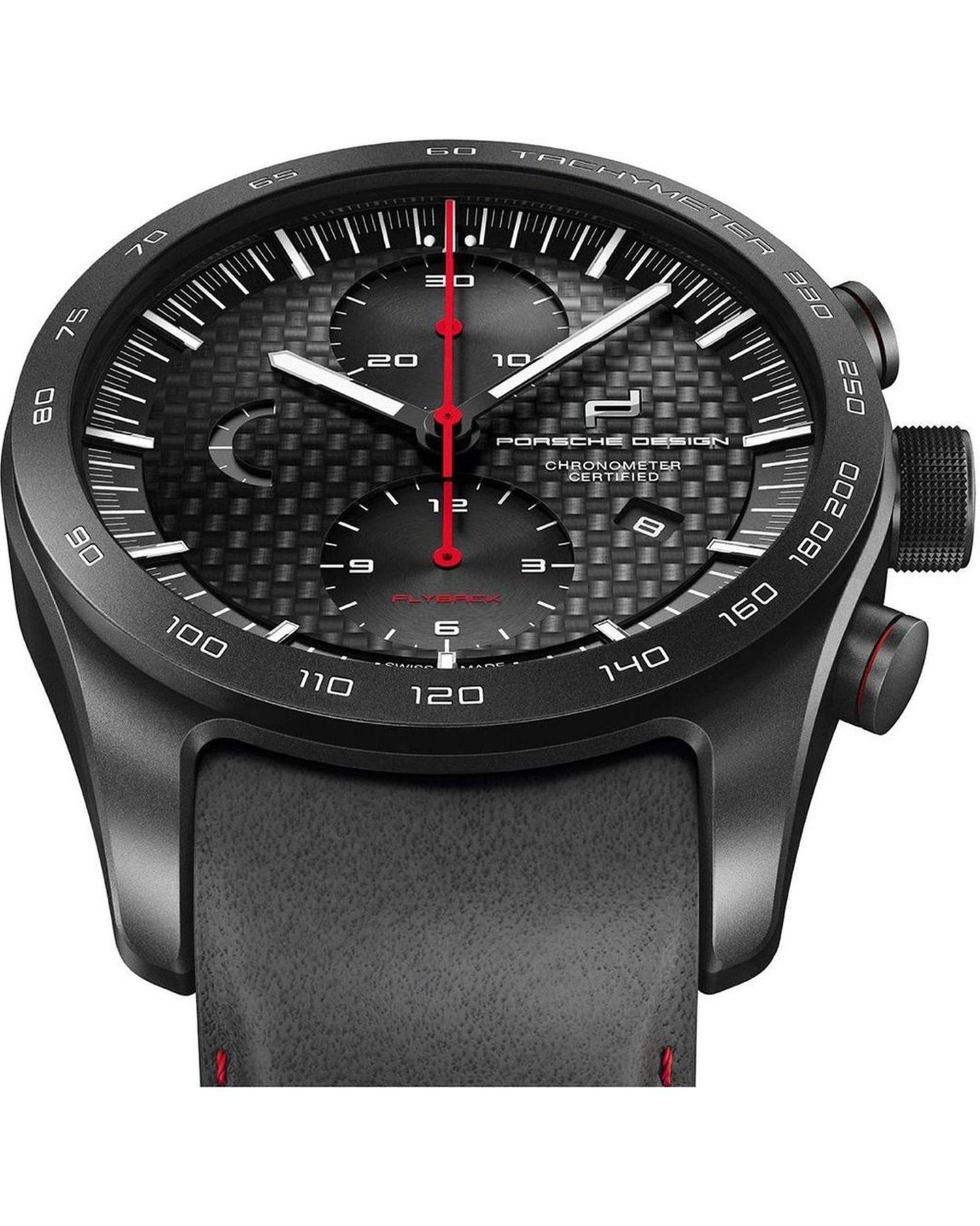 Porsche Design Men's Black Leather Watch - One Size
