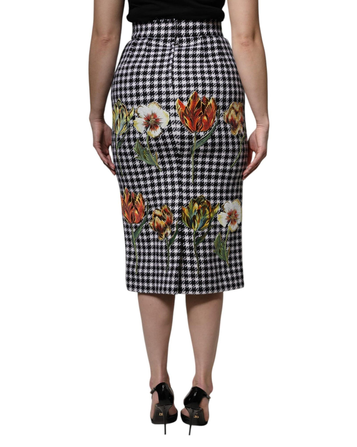 Dolce & Gabbana Women's Multicolor Floral Print High Waist Pencil Cut Skirt - 40 IT