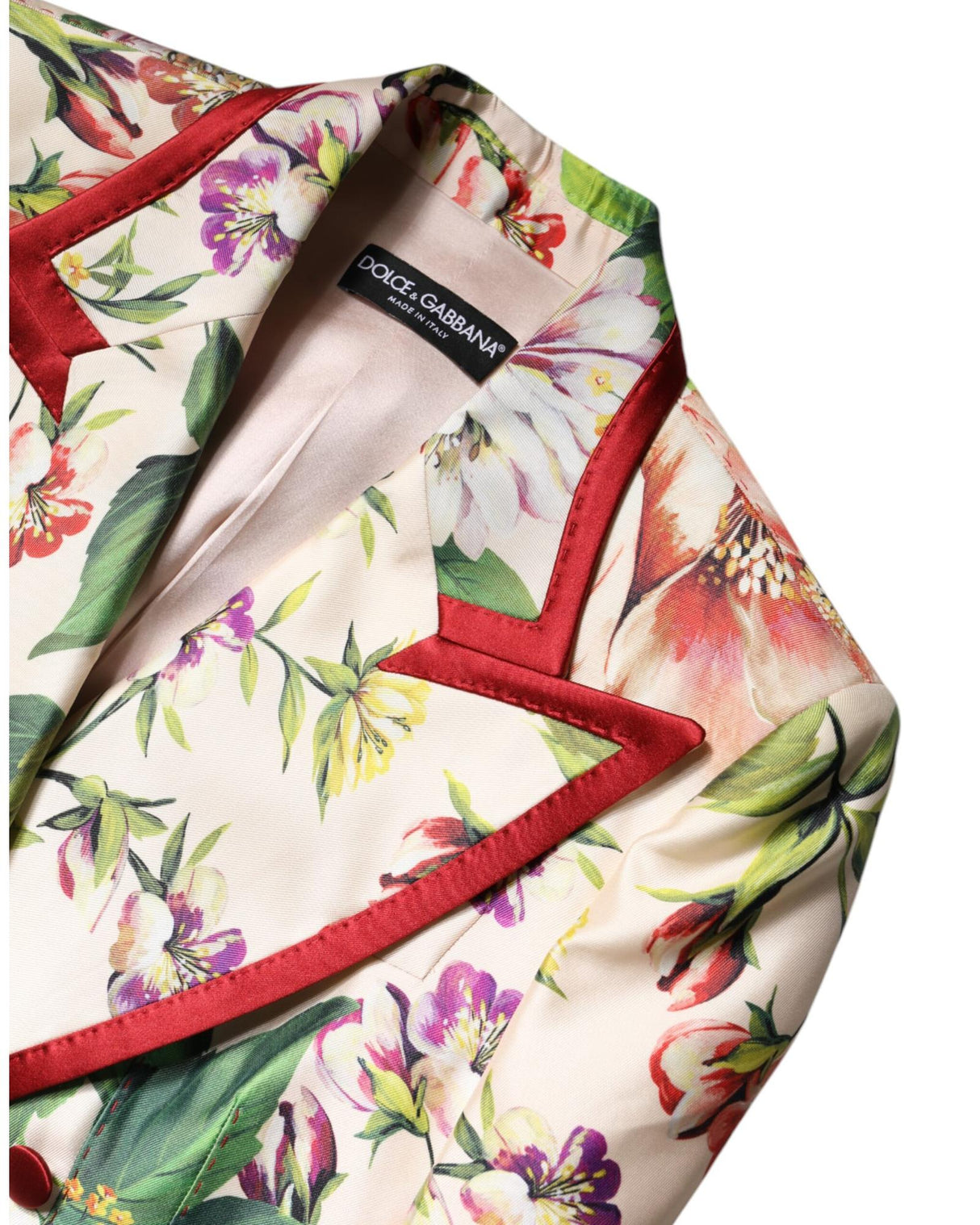 Dolce & Gabbana Women's Multicolor Floral Double Breasted Jacket - 40 IT