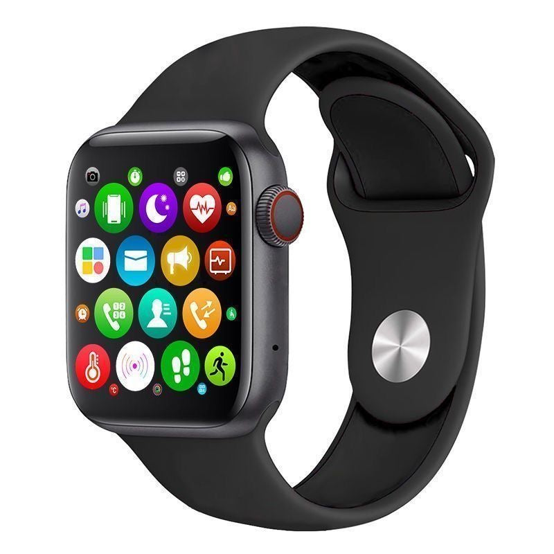 Smart Watch 44mm Bluetooth call Screen True Multidial Blood Oxygen Game Sports Mode Pro FOR IOS and Android Black with 2 straps