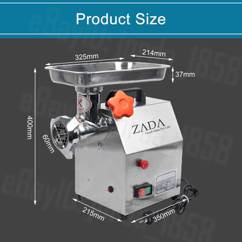 1.63HP Heavy-Duty Electric Meat Grinder & Sausage Stuffer 1200W for Commercial Use