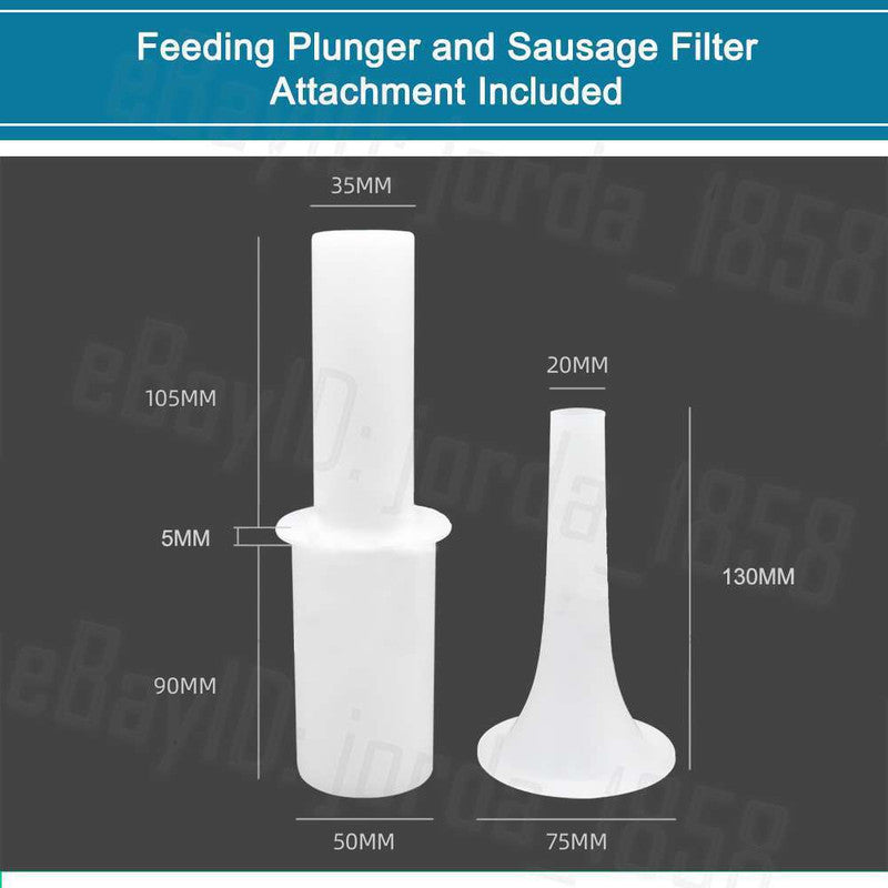 1.63HP Heavy-Duty Electric Meat Grinder & Sausage Stuffer 1200W for Commercial Use
