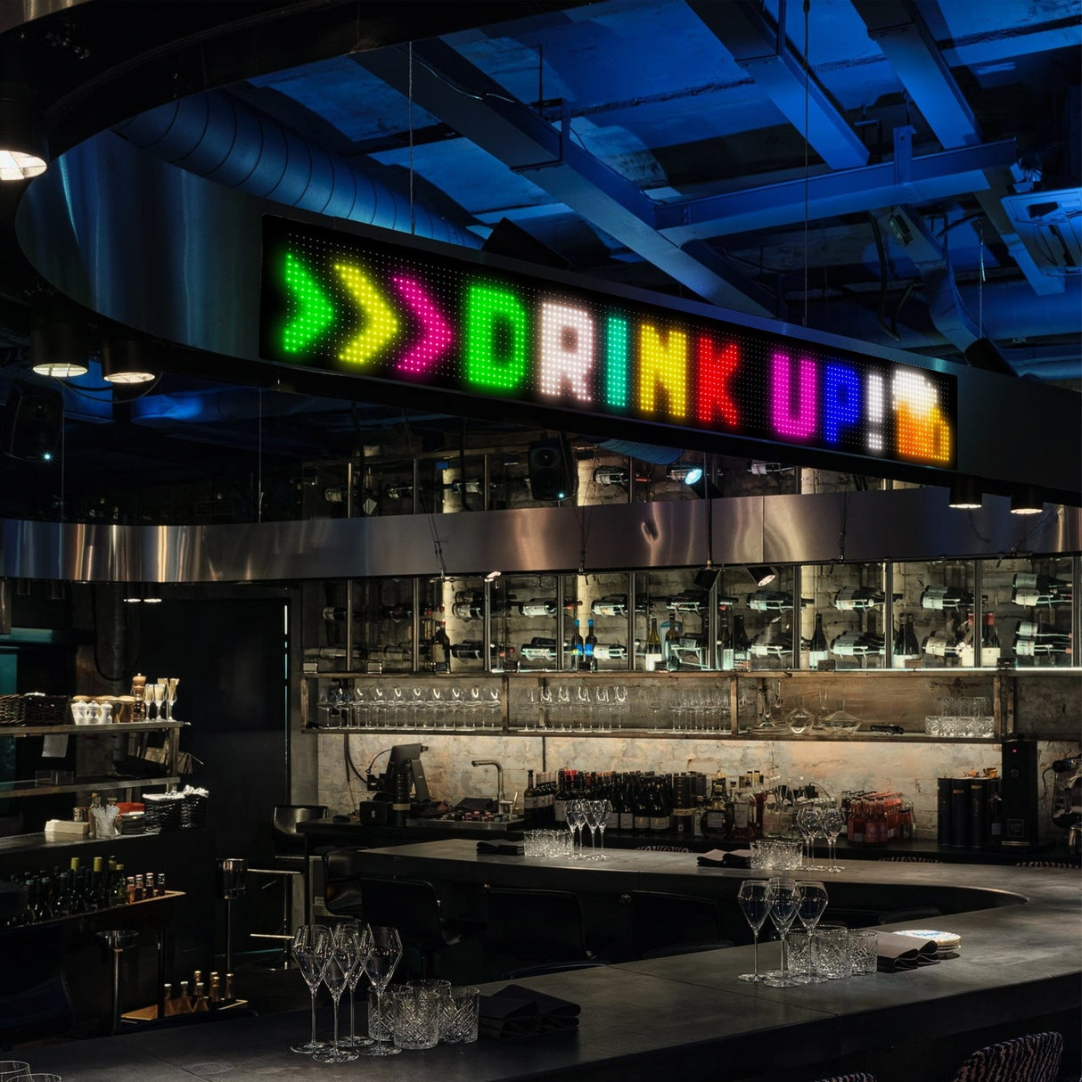 Programmable LED Matrix Panel Flexible Screen IP65 with APP Control 192*1330mm