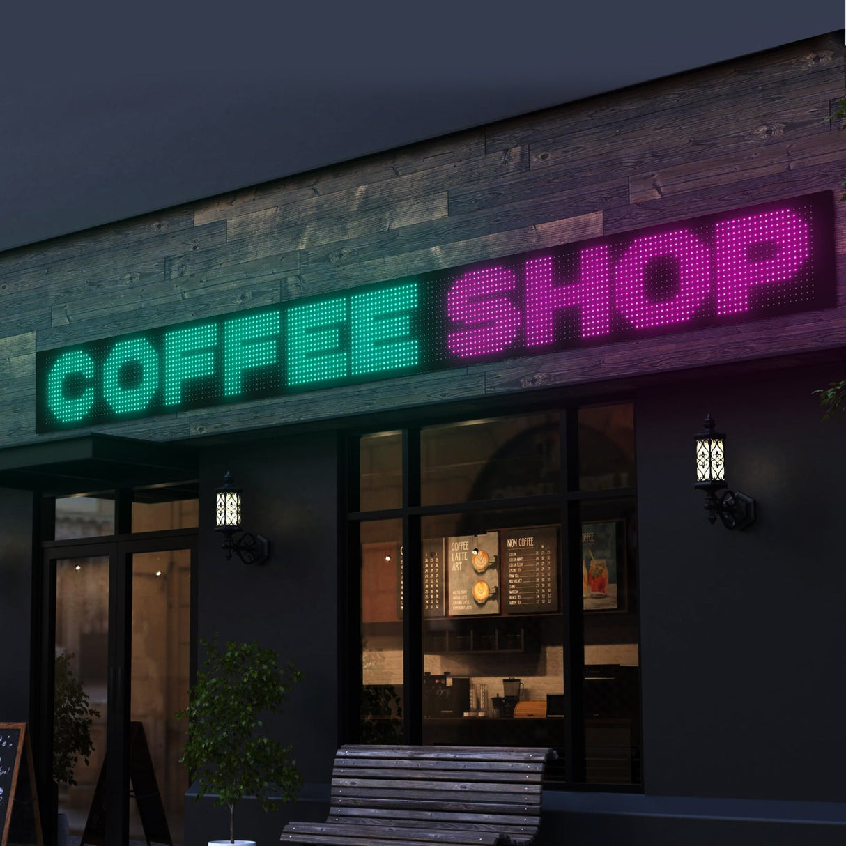 Programmable LED Matrix Panel Flexible Screen IP65 with APP Control 192*1762mm