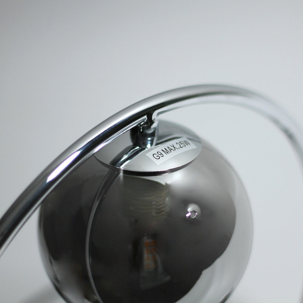 Contemporary Chrome Sphere Table Lamp