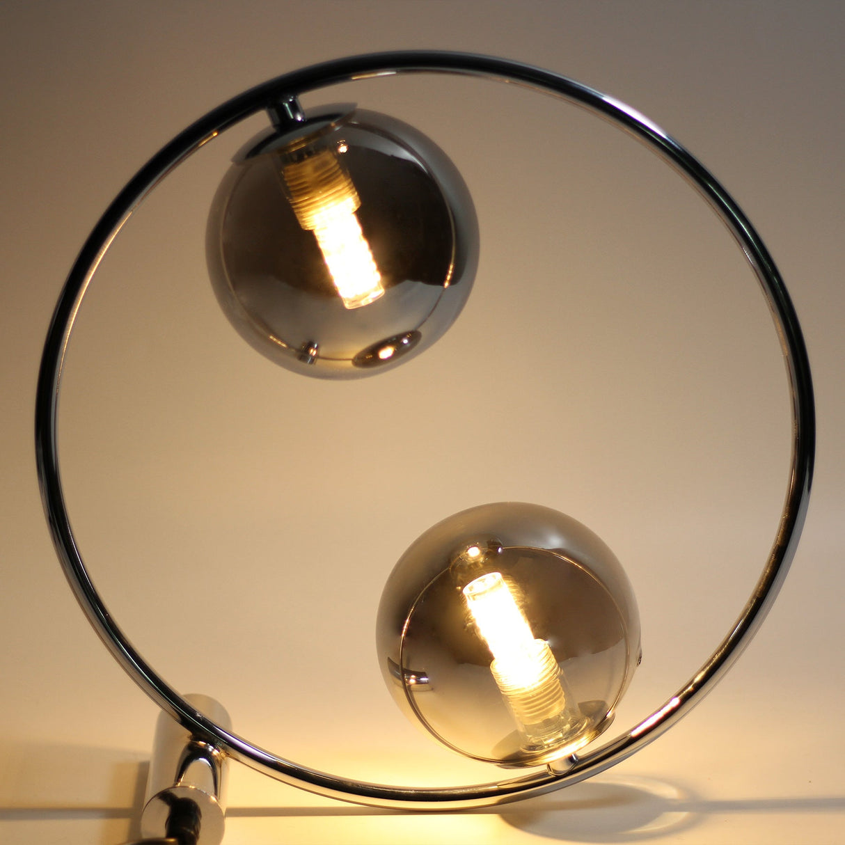 Contemporary Chrome Sphere Table Lamp