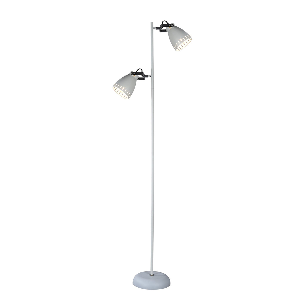 Audrey Adjustable Dual-Head Floor Lamp - White