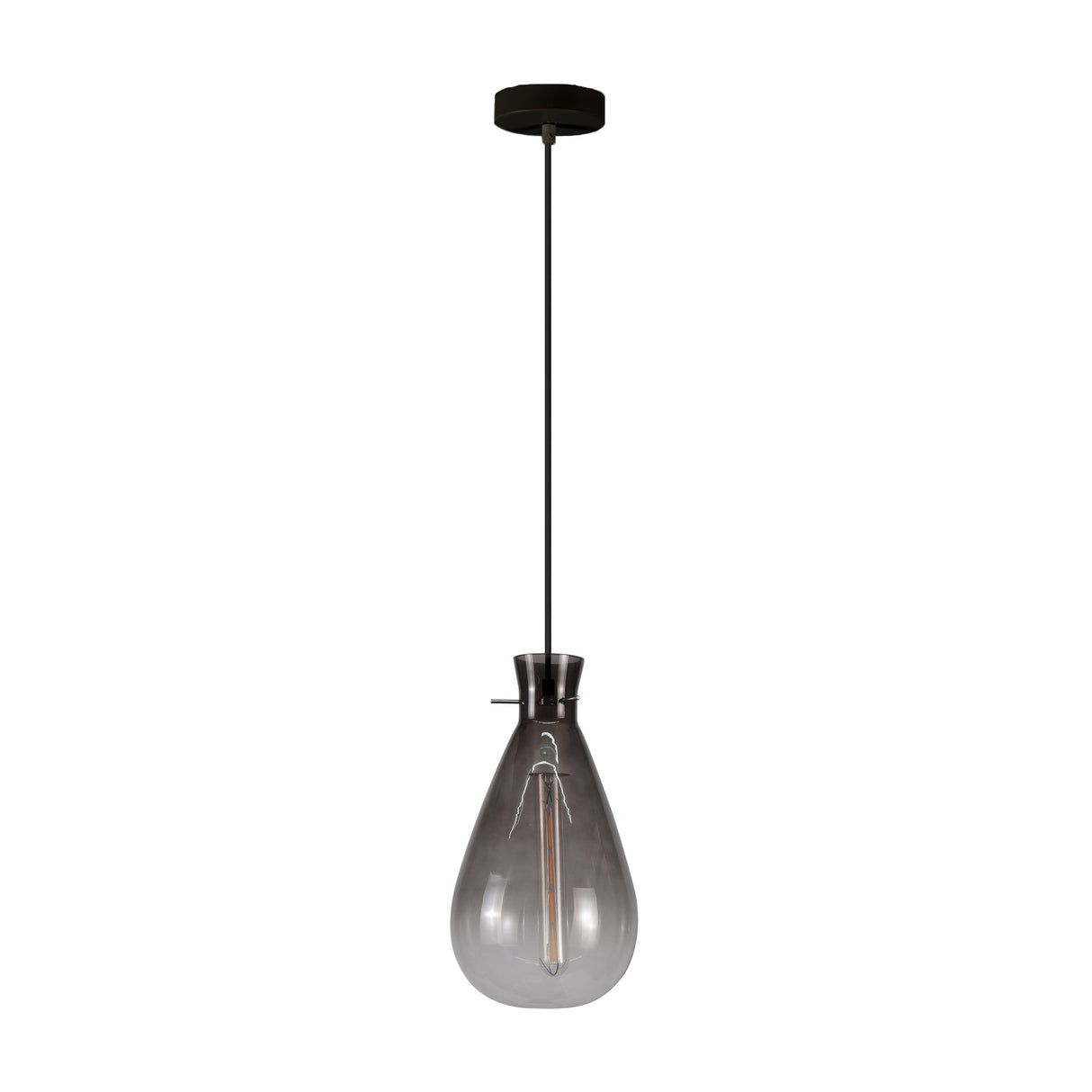 Orson Grey Glass Teardrop Pendant Light