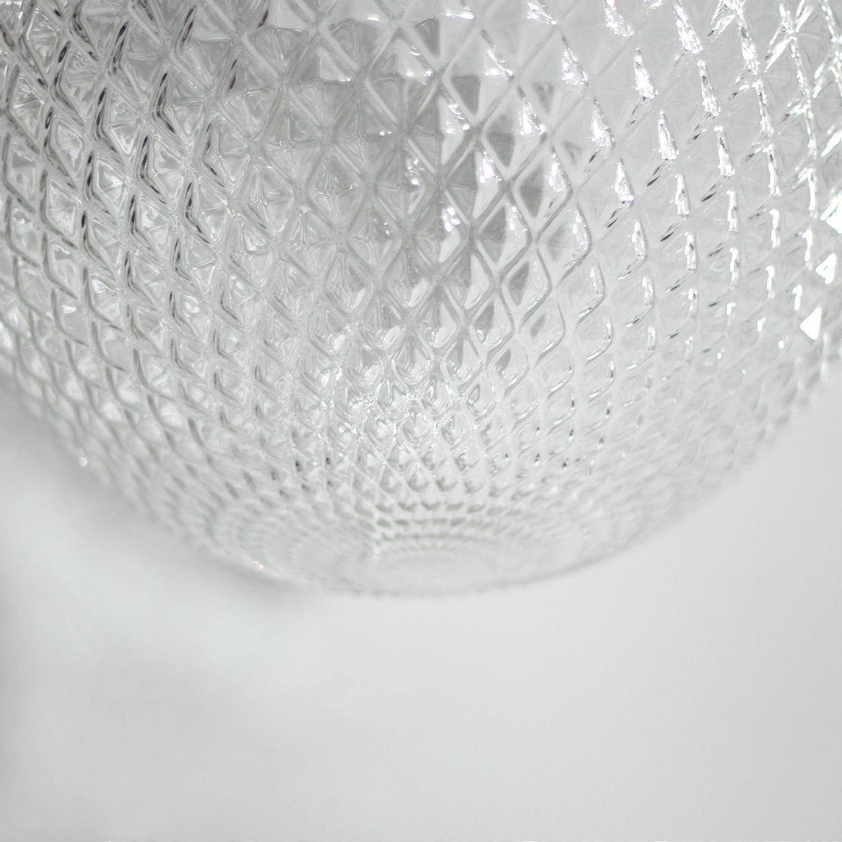 Casablance Large Pendant Light with Dimpled Glass Shade