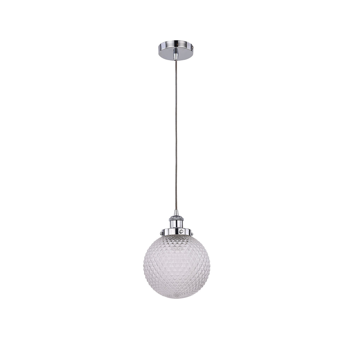 Casablance Small Chrome Pendant Light