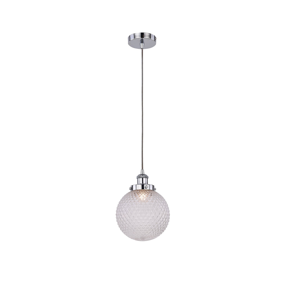 Casablance Small Chrome Pendant Light