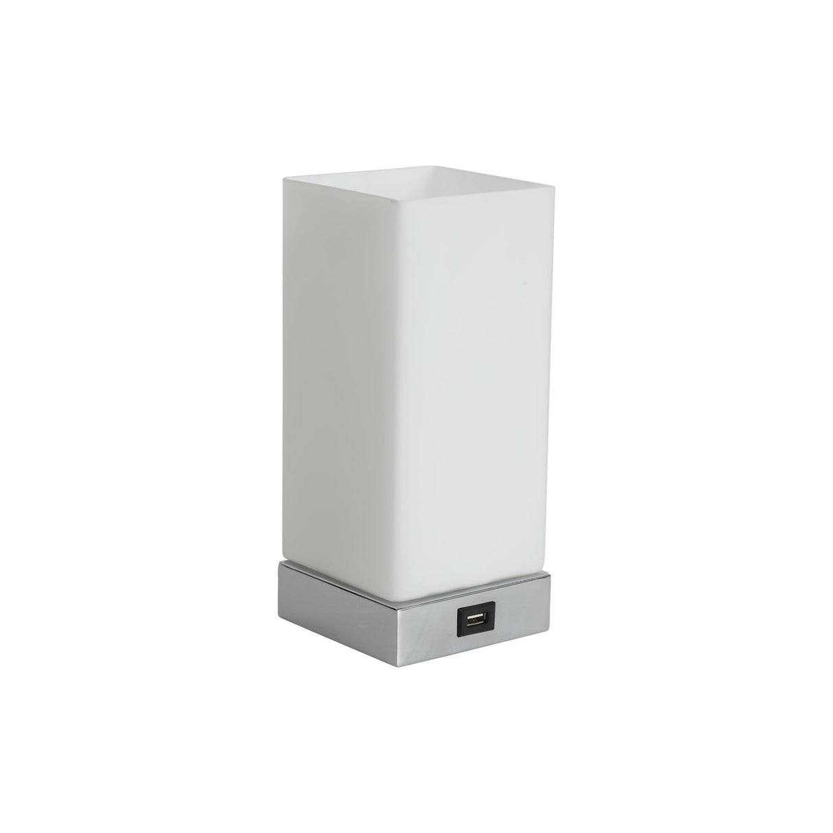 Jessica Touch-Activated Rectangle Lamp with USB Charging Port