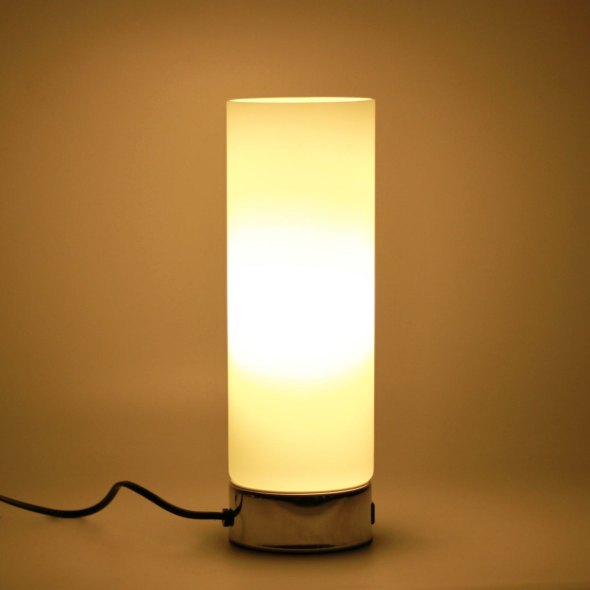 Sleek Touch Control Cylinder Lamp with USB Charging Port