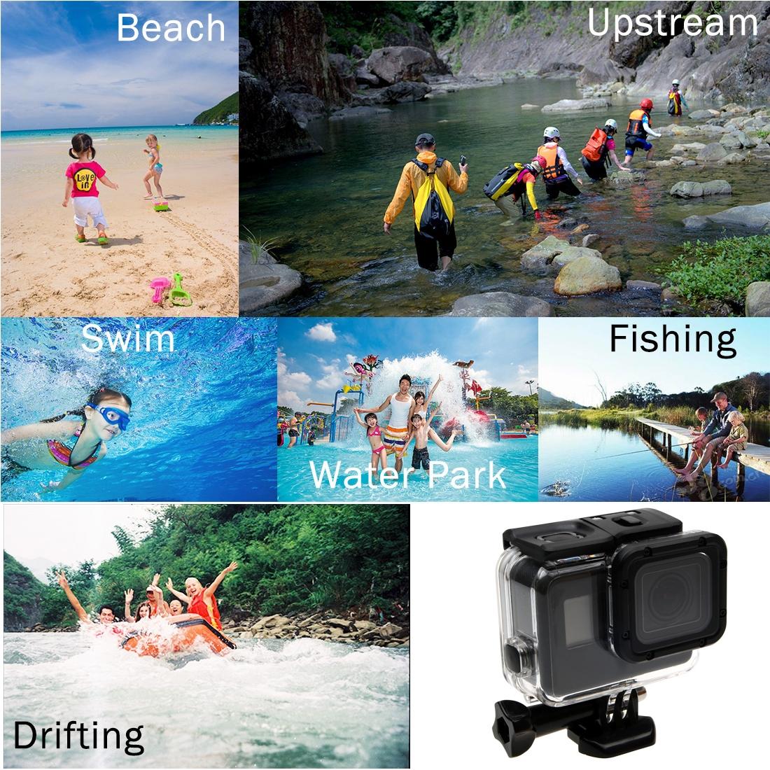 Waterproof Housing Case for Gopro Hero 6 / 5 - Easy Mounting and Lens Protection