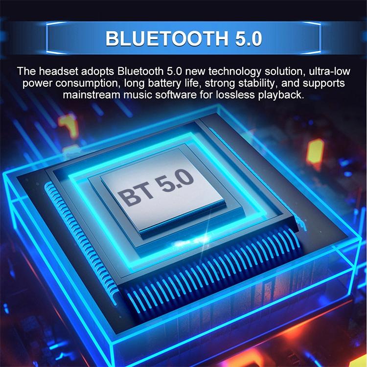 Wireless Bluetooth Headset with Touch Control and Charging Case - V5.0