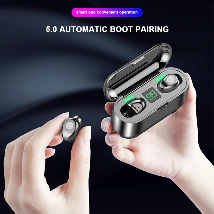 Wireless Bluetooth Headset with Touch Control and Charging Case - V5.0