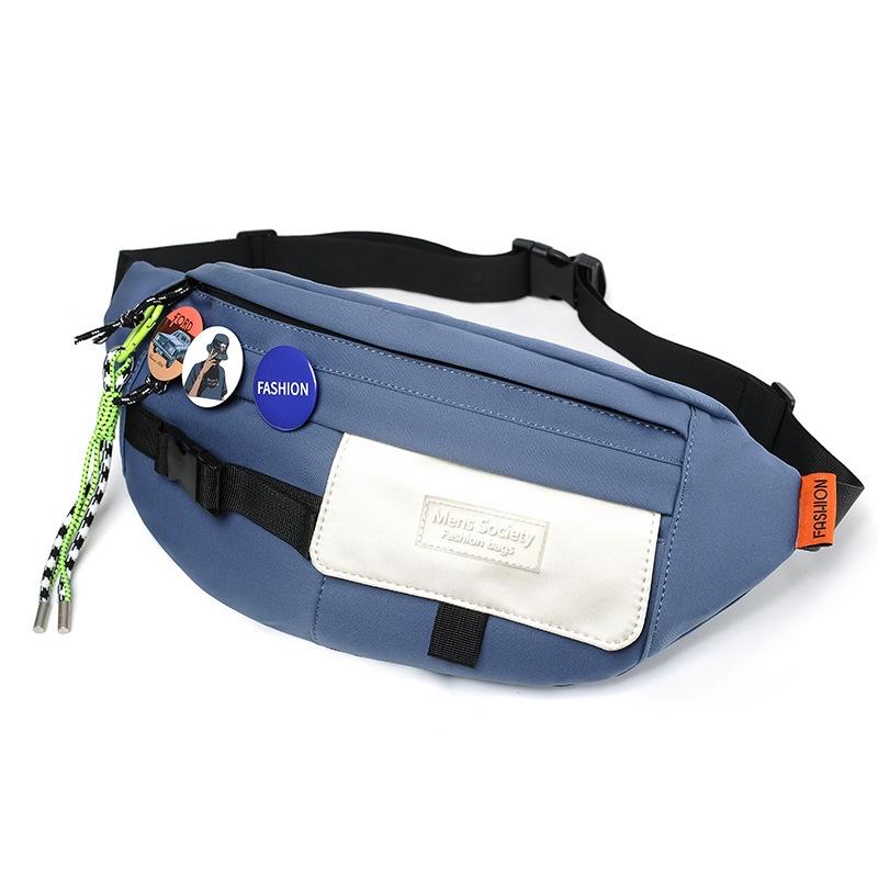 Chest Shoulder Messenger Bag Badge - Green + Badge + Lanyard