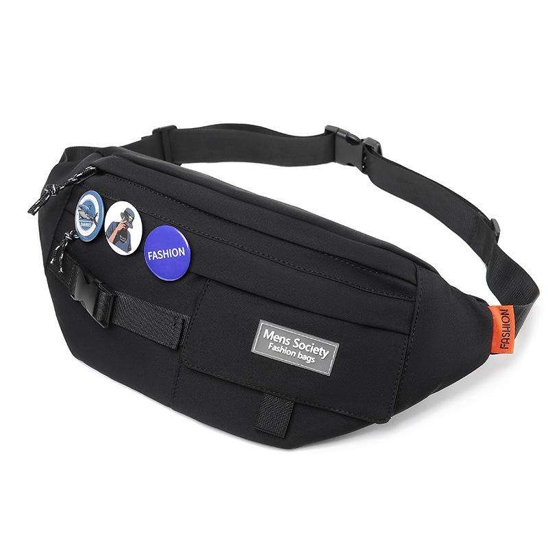 Chest Shoulder Messenger Bag Badge - Green + Badge + Lanyard