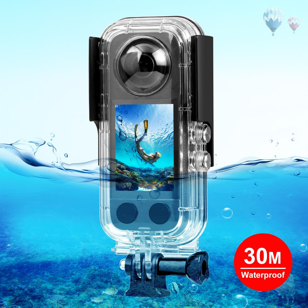 Waterproof Housing for Insta360 X3 - 30m Depth