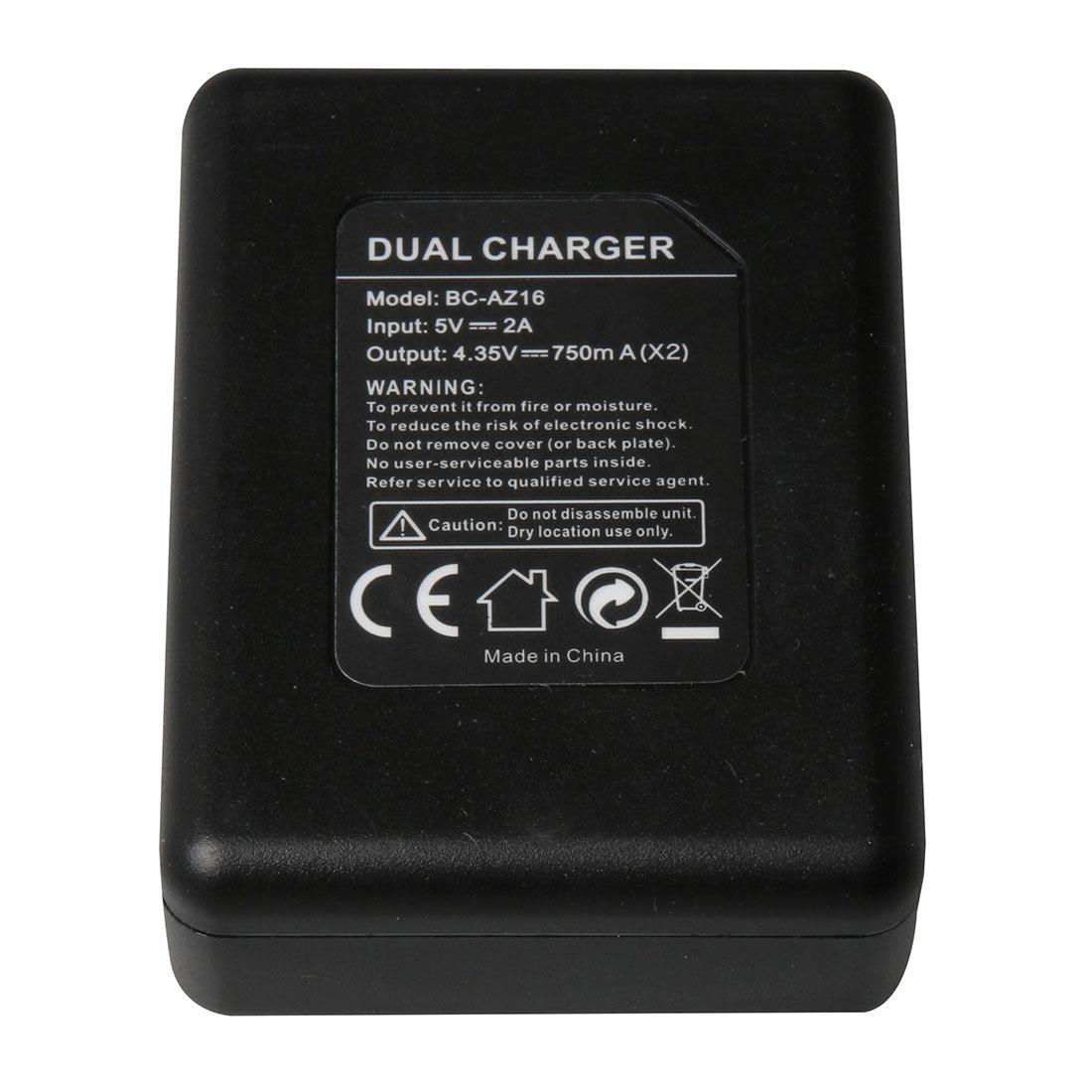 Usb Dual Battery Charger for Xiaomi Xiaoyi Ii 4k Camera