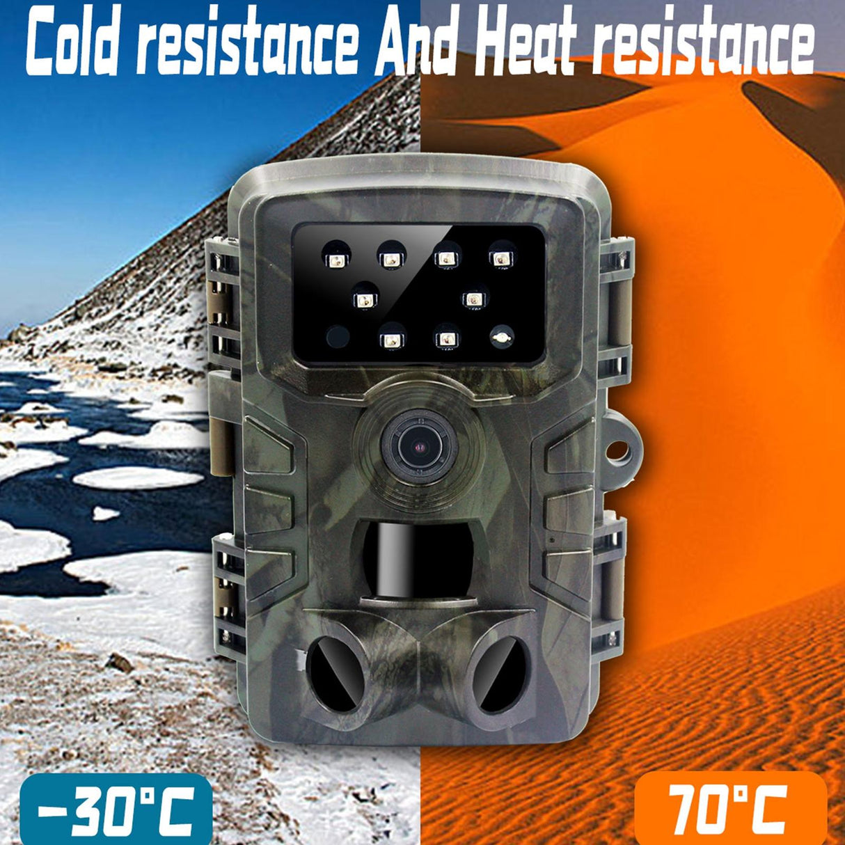 1080p Wildlife Hunting Camera with Night Vision for Outdoor Tracking