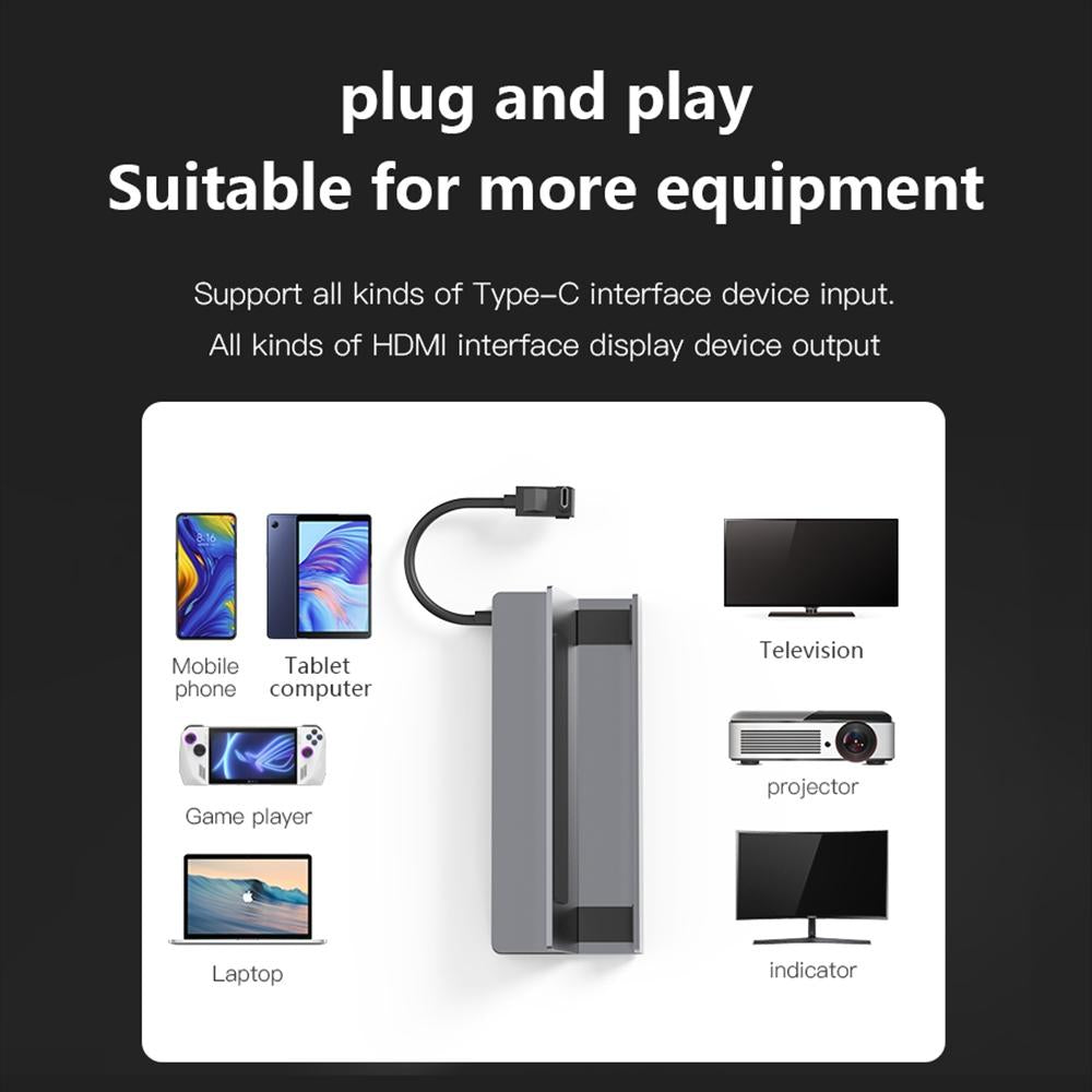 6-In-1 Type-C Docking Station For Steam Deck / Rog Blueendless Ds601 Game Console