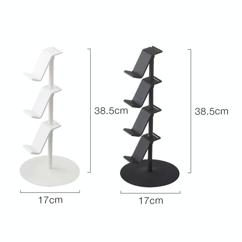 3-tier Desktop Gamepad and Headphone Storage Rack - White