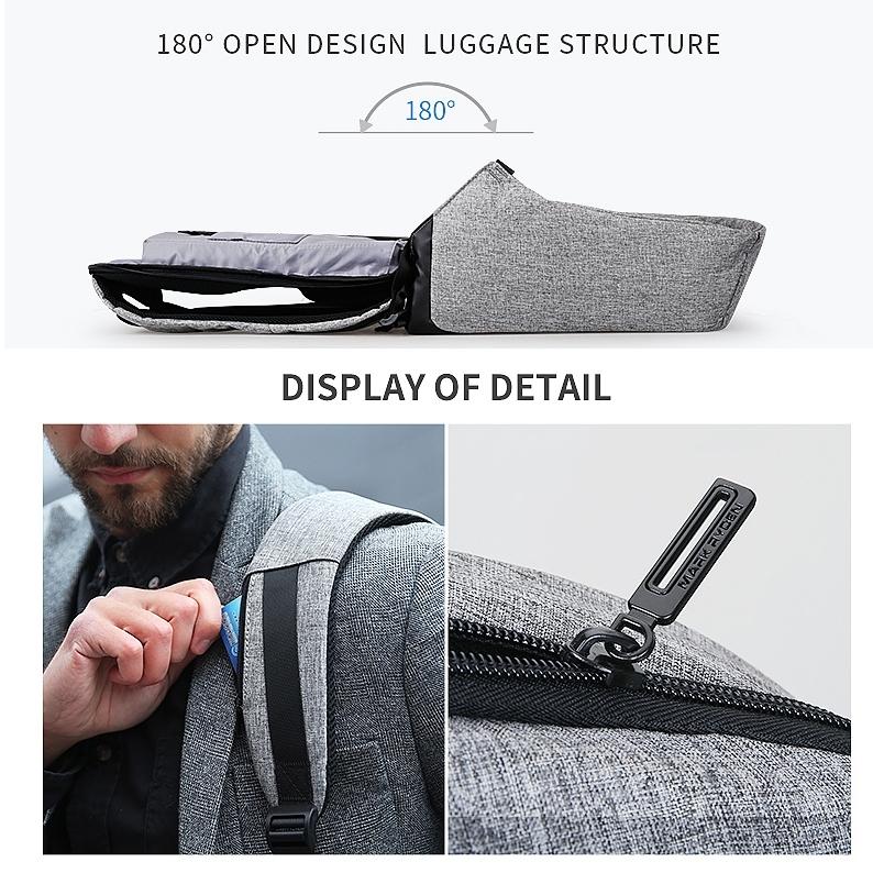 15-inch Multifunction Usb Charging Laptop Backpack for Men