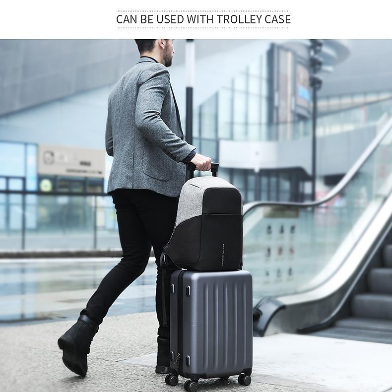 15-inch Multifunction Usb Charging Laptop Backpack for Men