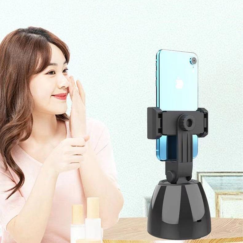 Smart 360-degree Follow-up Tripod Head for Live Video Recording with Battery
