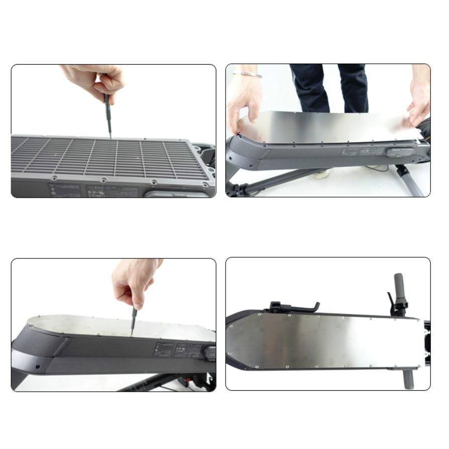 Stainless Steel Scooter Chassis Cover for Xiaomi M365 - Waterproof Protection