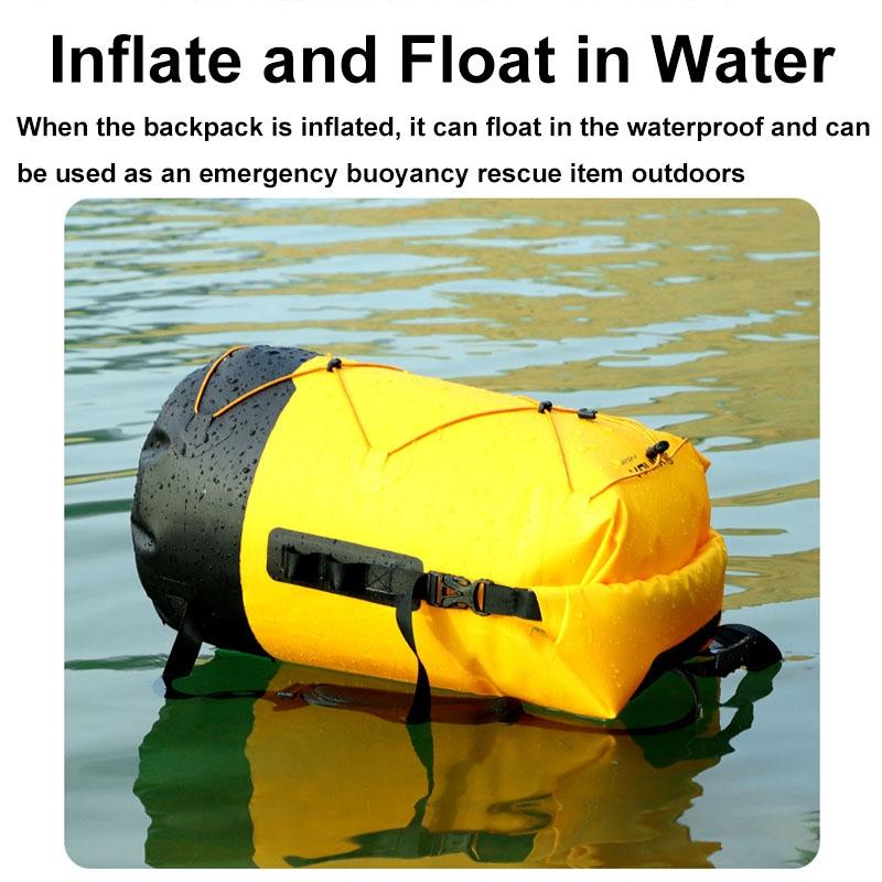 Waterproof Outdoor Stream Tracing Backpack Black 16L - Yellow-16L