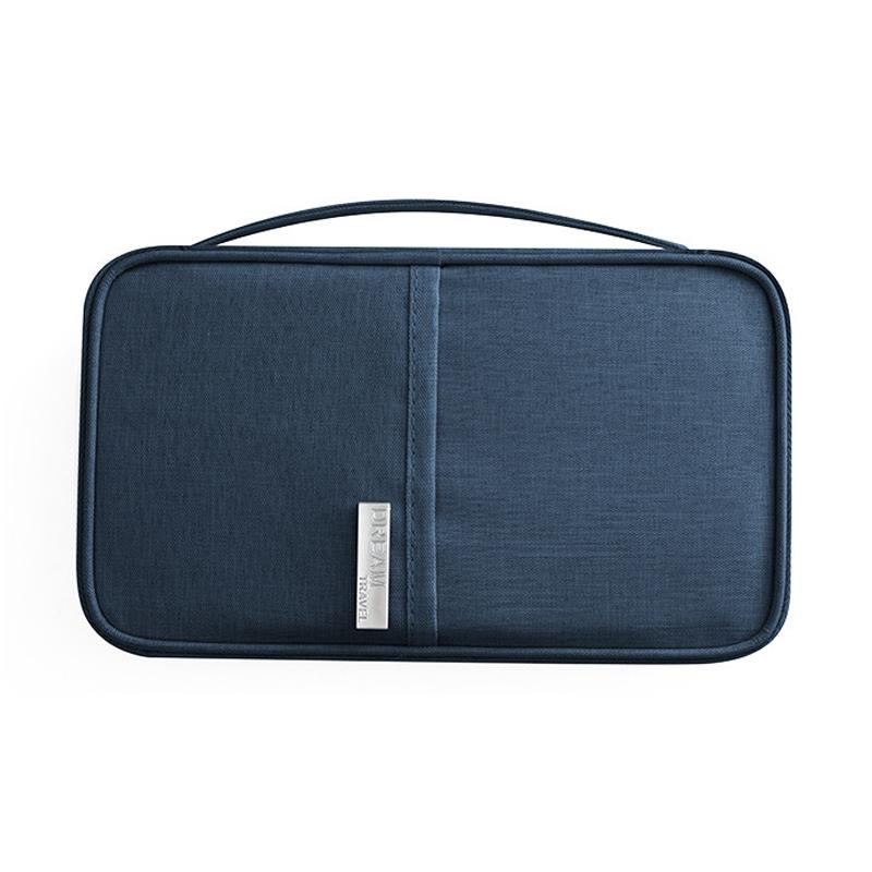 Waterproof Travel Document Bag Black Large - Blue Large