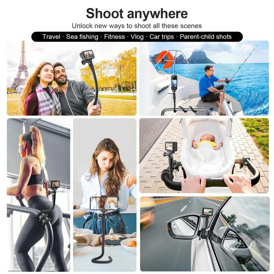 Versatile Octopus Tripod for Action Camera and Phone - Flexible Mount - Only Bracket